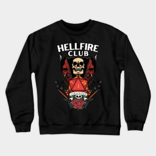 Hellfire Club - Black - D20 - Guitars - Flails - Skull Crewneck Sweatshirt